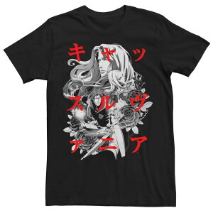 �A�j���L�����N�^�[ ���f�B�[�X �g�b�v�X T�V���c Licensed Character Men's Netflix Castlevania Black And White Character Mashup Tee Black �u���b�N