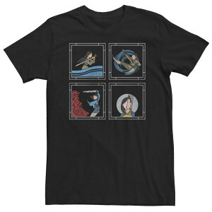 �f�B�Y�j�[ ���f�B�[�X �g�b�v�X T�V���c �g�[�� Big & Tall Disney Mulan Make A Man Box Up Geometric Tee Black �u���b�N