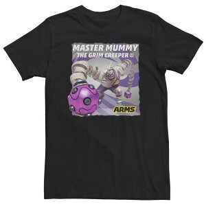 �A�j���L�����N�^�[ ���f�B�[�X �g�b�v�X T�V���c �g�[�� Licensed Character Big & Tall Arms Master Mummy The Grim Creeper Poster Tee Black �u���b�N