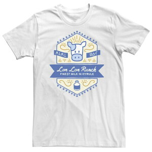 �A�j���L�����N�^�[ ���f�B�[�X �g�b�v�X T�V���c �g�[�� Licensed Character Big & Tall The Legend Of Zelda Lon Ranch Finest Milk In Hyrule Tee White �z���C�g