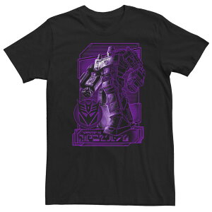 �A�j���L�����N�^�[ ���f�B�[�X �g�b�v�X T�V���c �g�[�� Licensed Character Big & Tall Transformers: War For Cybertron Megatron Portraitee Black �u���b�N