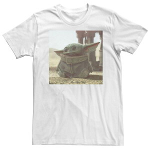 �X�^�[ �E�H�[�Y ���f�B�[�X �g�b�v�X T�V���c �g�[�� Big & Tall Star Wars The Mandalorian The Child Photograph Tee White �z���C�g