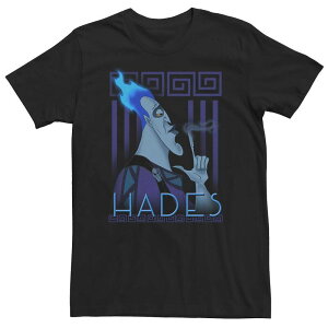 �f�B�Y�j�[ ���f�B�[�X �g�b�v�X T�V���c �g�[�� Big & Tall Disney Hercules Hades Geometric Portraitee Black �u���b�N