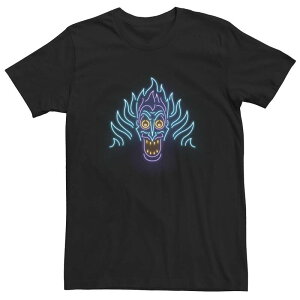 �f�B�Y�j�[ ���f�B�[�X �g�b�v�X T�V���c �g�[�� Big & Tall Disney Hercules Neon Hades Head Shotee Black �u���b�N