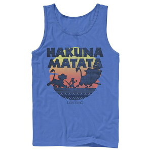 �f�B�Y�j�[ ���f�B�[�X �g�b�v�X T�V���c Disney's The Lion King Men's Hakuna Mata Portraitank Top Royal
