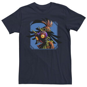 �A�j���L�����N�^�[ ���f�B�[�X �g�b�v�X T�V���c �_�E�� Licensed Character Men's Legend of Zelda Skull Kid Peers Down Blue Tee Navy �l�C�r�[