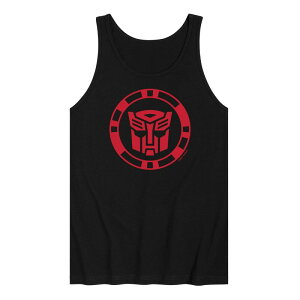 �A�j���L�����N�^�[ ���f�B�[�X �g�b�v�X T�V���c ���S Licensed Character Men's Transformers Autobot Logo Tank Top Black �u���b�N