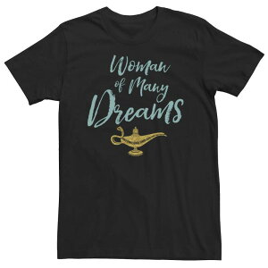 �f�B�Y�j�[ ���f�B�[�X �g�b�v�X T�V���c �g�[�� Big & Tall Disney Aladdin Live Action Woman Of Many Dreams Word Stack Tee Black �u���b�N