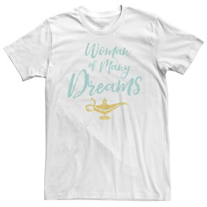 �f�B�Y�j�[ ���f�B�[�X �g�b�v�X T�V���c �g�[�� Big & Tall Disney Aladdin Live Action Woman Of Many Dreams Word Stack Tee White �z���C�g