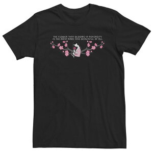 �f�B�Y�j�[ ���f�B�[�X �g�b�v�X T�V���c �g�[�� Big & Tall Disney Mulan The Flower That Blooms In Adversity Tee Black �u���b�N