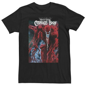 �}�[�x�� ���f�B�[�X �g�b�v�X T�V���c �g�[�� Big & Tall Marvel Web Of Venom Carnage Born Tee Black �u���b�N