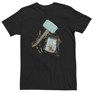 �}�[�x�� ���f�B�[�X �g�b�v�X T�V���c �g�[�� Big & Tall Marveloki Frog Of Thunder Trapped in A Jar Tee Black �u���b�N