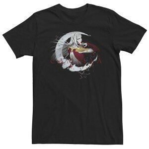 �A�j���L�����N�^�[ ���f�B�[�X �g�b�v�X T�V���c �g�[�� Licensed Character Big & Tall Netflix Castlevania Camilla Moon Portrait Collage Tee Black �u���b�N