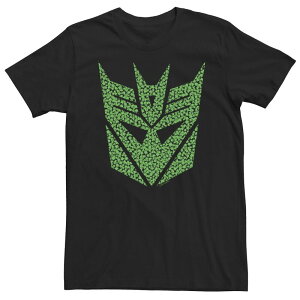 �A�j���L�����N�^�[ ���f�B�[�X �g�b�v�X T�V���c �g�[�� Licensed Character Big & Tall Transformers Lucky Decepticonshamrock Head Fill Tee Black �u���b�N