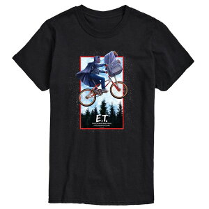 �A�j���L�����N�^�[ ���f�B�[�X �g�b�v�X T�V���c �g�[�� Licensed Character Big & Tall Elliot ET Bike Poster Tee Black �u���b�N