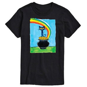 �A�j���L�����N�^�[ ���f�B�[�X �g�b�v�X T�V���c �g�[�� Licensed Character Big & Tall Pete The Cat Pot Of Gold Tee Black �u���b�N