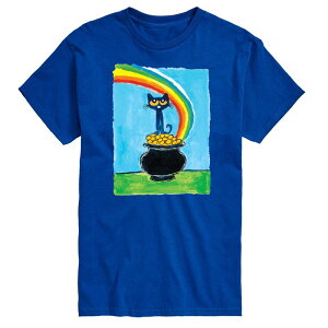 �A�j���L�����N�^�[ ���f�B�[�X �g�b�v�X T�V���c �g�[�� Licensed Character Big & Tall Pete The Cat Pot Of Gold Tee Royal Blue �u���[