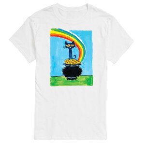 �A�j���L�����N�^�[ ���f�B�[�X �g�b�v�X T�V���c �g�[�� Licensed Character Big & Tall Pete The Cat Pot Of Gold Tee White �z���C�g