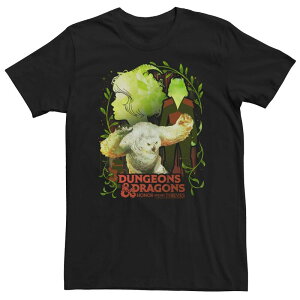 �A�j���L�����N�^�[ ���f�B�[�X �g�b�v�X T�V���c �g�[�� Licensed Character Big & Tall Dungeons & Dragons Doric Olwbear Vignetee Black �u���b�N