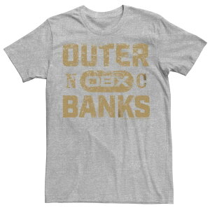 �A�j���L�����N�^�[ ���f�B�[�X �g�b�v�X T�V���c ���S �O���t�B�b�N Licensed Character Men's Outer Banks Gold Hue Logo Graphic Tee Athletic Heather �w�U�[