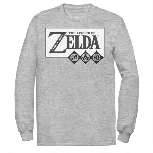 �A�j���L�����N�^�[ ���f�B�[�X �g�b�v�X T�V���c �g�[�� ���S Licensed Character Big & Tall The Legend Of Zelda Elements Logo Long Sleeve Tee Athletic Heather �w�U�[