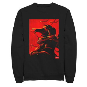 �A�j���L�����N�^�[ ���f�B�[�X �g�b�v�X T�V���c �X�E�F�b�g Licensed Character Disney's Mulan Men's Poster Sweatshirt Black �u���b�N