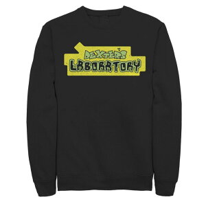 �A�j���L�����N�^�[ ���f�B�[�X �g�b�v�X T�V���c ���S �t���[�X Licensed Character Men's Dexter's Laboratory Originalogo Fleece Top Black �u���b�N