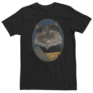 �A�j���L�����N�^�[ ���f�B�[�X �g�b�v�X T�V���c Licensed Character Men'star Trek Worf Cat Formation Tee Black �u���b�N