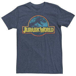 �A�j���L�����N�^�[ ���f�B�[�X �g�b�v�X T�V���c ���S Licensed Character Men's Jurassic World Classic Logo Brightech Tee Navy Heather �w�U�[