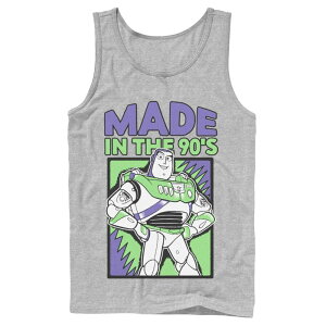 �f�B�Y�j�[ �s�N�T�[ ���f�B�[�X �g�b�v�X T�V���c Disney / Pixar's Toy Story 4 Buzz Lightyear Men's Made In The 90's Tank Top Athletic Heather �w�U�[