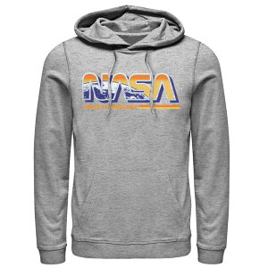 �A�j���L�����N�^�[ ���f�B�[�X �g�b�v�X T�V���c ���S �p�[�J�[ Licensed Character Men's NASA Space Technology Retro Rainbow Logo Hoodie Athletic Heather �w�U�[