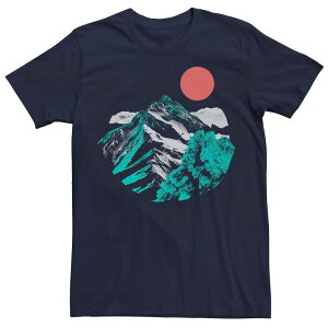 �A�j���L�����N�^�[ ���f�B�[�X �g�b�v�X T�V���c Licensed Character Men's Fifth Sun Artsy Mountain Range Tee Navy �l�C�r�[