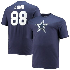 �t�@�i�e�B�N�X ���f�B�[�X �g�b�v�X T�V���c �g�[�� Men's Fanatics CeeDee Lamb Navy Dallas Cowboys Big & Tall Player Name & Number T-Shirt Cow Navy �l�C�r�[