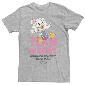 �f�B�Y�j�[ ���f�B�[�X �g�b�v�X T�V���c Disney's DuckTales Team Webby Men's Knowledge Is The Greatest Weapon Tee Athletic Heather �w�U�[