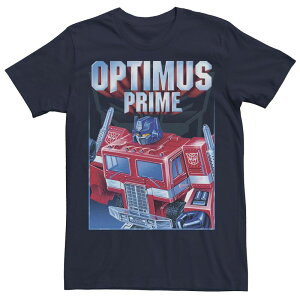 �A�j���L�����N�^�[ ���f�B�[�X �g�b�v�X T�V���c �g�[�� Licensed Character Big & Tall Transformers Optimus Prime Portraitee Navy �l�C�r�[