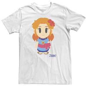 �A�j���L�����N�^�[ ���f�B�[�X �g�b�v�X T�V���c �g�[�� Licensed Character Big & Tall Nintendo The Legend Of Zelda Links Awakening Marin Avatar Style Portraitee White �z���C�g