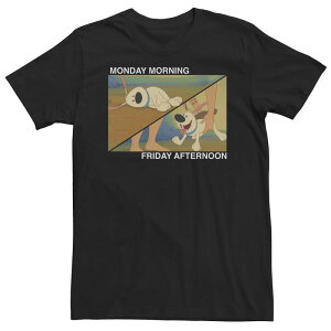 �f�B�Y�j�[ ���f�B�[�X �g�b�v�X T�V���c �g�[�� Big & Tall Disney Mulan Little Brother Monday Morning Friday Afternoon Tee Black �u���b�N