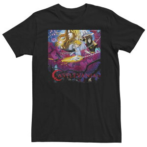 �A�j���L�����N�^�[ ���f�B�[�X �g�b�v�X T�V���c �g�[�� Licensed Character Big & Tall Castlevania Group Shot Square Portraitee Black �u���b�N