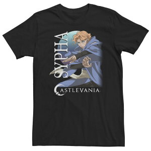 �A�j���L�����N�^�[ ���f�B�[�X �g�b�v�X T�V���c �g�[�� Licensed Character Big & Tall Castlevania Sypha Moon Portraitee Black �u���b�N