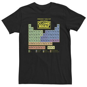 �X�^�[ �E�H�[�Y ���f�B�[�X �g�b�v�X T�V���c �g�[�� Big & Tall Star Wars Clone Wars Periodic Table Tee Black �u���b�N