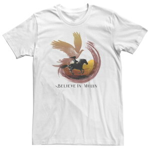 �A�j���L�����N�^�[ ���f�B�[�X �g�b�v�X T�V���c �g�[�� Licensed Character Big & Tall Mulan Live Action Believe In Mulan Water Color Collage Tee White �z���C�g