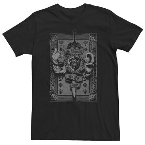 �A�j���L�����N�^�[ ���f�B�[�X �g�b�v�X T�V���c �g�[�� Licensed Character Big & Tall Nintendo Zelda NES Its Dangerous Alone Sacred Scroll Tee Black �u���b�N