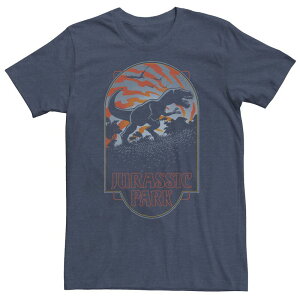 �A�j���L�����N�^�[ ���f�B�[�X �g�b�v�X T�V���c �g�[�� Licensed Character Big & Tall Jurassic Park T-Rex Tour Poster Tee Navy Heather �w�U�[