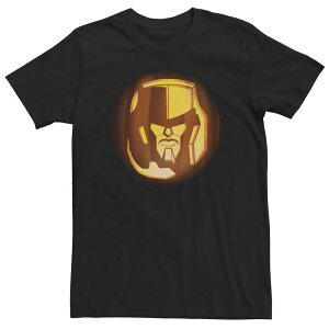 �A�j���L�����N�^�[ ���f�B�[�X �g�b�v�X T�V���c �g�[�� Licensed Character Big & Tall Transformers Halloween Megatron Pumpkin Tee Black �u���b�N