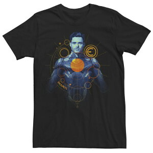 �A�j���L�����N�^�[ ���f�B�[�X �g�b�v�X T�V���c Licensed Character Men's Marvel Eternals Ikaris Cosmic Portraitee Black �u���b�N