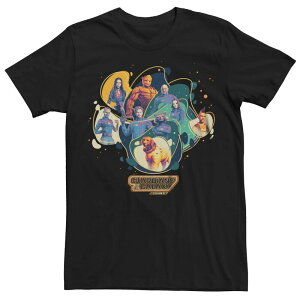 �}�[�x�� ���f�B�[�X �g�b�v�X T�V���c �g�[�� �O���t�B�b�N Big & Tall Marvel Guardians Of The Galaxy Cosmic Grouphoto Graphic Tee Black �u���b�N