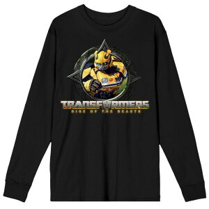 �A�j���L�����N�^�[ ���f�B�[�X �g�b�v�X T�V���c �O���t�B�b�N Licensed Character Men's Transformers Rise Of Beasts Long Sleeve Graphic Tee Black �u���b�N