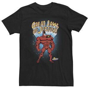 �A�j���L�����N�^�[ ���f�B�[�X �g�b�v�X T�V���c Licensed Character Men's Fairly OddParents Crimson Chin Great Jaws Of Justice Tee Black �u���b�N