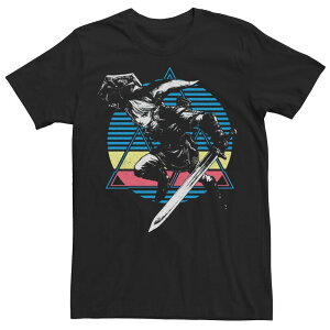 �A�j���L�����N�^�[ ���f�B�[�X �g�b�v�X T�V���c ���B���e�[�W Licensed Character Men's Nintendo Legend of Zelda Vintage Link Tee Black �u���b�N