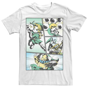 �A�j���L�����N�^�[ ���f�B�[�X �g�b�v�X T�V���c �O���t�B�b�N Licensed Character Men's Nintendo Zelda Link Manga Comic Graphic Tee White �z���C�g